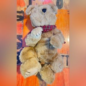 VTG Boyd's Bears Simon T Poochley Plush Dog Stuffed Animal Red Plaid Bandana